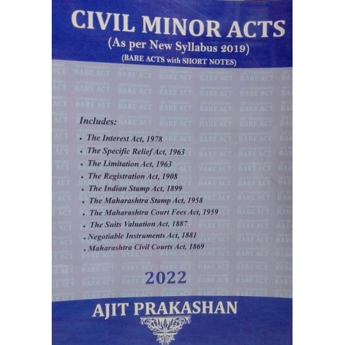 Ajit Prakashan's Civil Minor Acts (Bare Acts) 2022